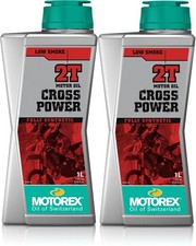 2 Bottles Motorex Cross Power Synthetic 2-Stroke Oil 1L 2T Pre-Mix Racing KTM picture