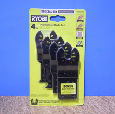 RYOBI 4-Piece Wood Metal Drywall Oscillating Tool Blade Set Universal A24402SB picture