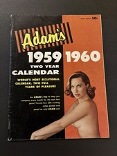 Vintage 1959 1960 Adams Two Year Calendar Pinup Girl Knight Publishing picture