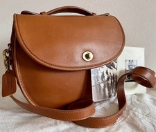 EUC Vintage Coach 9865 Large Plaza Bag Rare British Tan Leather Made in USA picture