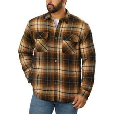 🧥 Grizzly Mountain Men’s Flannel Sherpa lined Shirt Jacket Plaid New with Tags picture