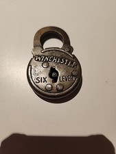 Winchester Logo Firearms Co. Six Lever Padlock - NO KEYS picture