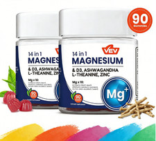 VEV 14-in-1 Magnesium Gummies – 10 Mg Types + D3, Ashwagandha – 90 Ct (2-Pack)*/ picture