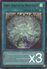 3X Yugioh Sinful Spoils of the White Forest MAMO-EN099 Ultra Rare 1st Edition NM picture