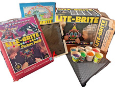 Vintage 1981 Hasbro Lite-Brite Lot - Includes My Little Pony + Transformers picture