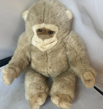 Applause Vintage Gray White Fluffy Gorilla Ape Monkey Plush Excellent Condition picture