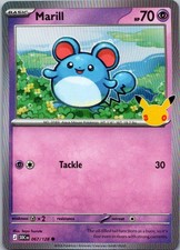 Marill 067/128 Common ME: 30th Celebration Pokemon Holo Near Mint picture