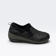 Jambu Black All Terra Design Floral Embossed Comfort Shoes picture
