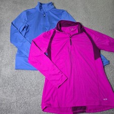 C9 by Champion Womens S Activewear Set Blue Full Zip Pink Quarter Zip Pullover picture