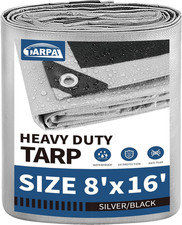 8X16 Feet Tarps Silver 10.5Mil Multipurpose Protective Cover picture