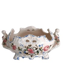 Vintage Capodimonte Italian Porcelain Cherub Centerpiece 11X5.5 picture