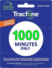 TracFone 1000 Minutes for Smartphones *Direct Add to your phone within 2 Days* picture