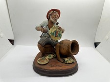 VTG Sicilian Signed Gaetano Romano Caltagirone Terracotta Sculptor Pottery picture