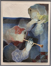 Original Signed Fine Art Ltd Ed Print, “Trumpeta” ALVAR, RARE Spain Decor Gifts picture