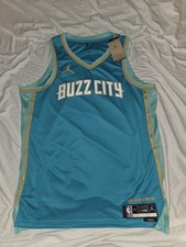 Nike Jordan Charlotte Hornets Buzz City Edition Jersey Mens XL 52 Blank NWT... picture