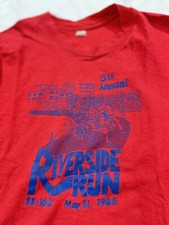 Vtg 1980’s Riverside Run Pepsi Shirt Actual XS Long Sleeve Red Medium Tag picture
