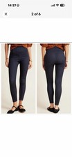 NWT 3x1 Anthropologie Evie Coco High Rise Denim Cropped Leggings Large Dark Wash picture