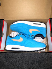 Nike Air Max 1 Blue/Beige Low Top Lace Up Men's Athletic Sneakers picture