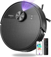 MONSGA MS1 Robot Vacuum Mop Lidar 7000Pa 180min App Voice Hard Floor Carpet picture