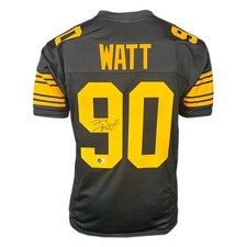 TJ Watt Signed Pittsburgh Color Rush Football Jersey (Beckett) picture