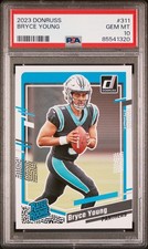 Graded 2023 Panini Donruss Bryce Young #311 Rookie RC Card PSA 10 Gem picture