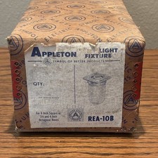 NOS Vintage Appleton Light Fixture Flush Mount Porch Utility Waterproof REA-10B picture