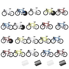 C8702 HO Scale 1:87 Bicycles 20pcs Bikes 4pcs Parking Racks Model Trains Layout picture