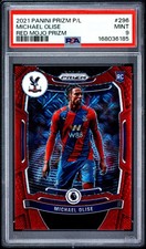 2021-22 Panini Prizm EPL MICHAEL OLISE Rookie RC Red Mojo Prizm /159 #296 PSA 9 picture