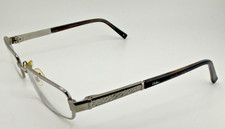 COLE HAAN EYEGLASSES FRAMES ONLY CH989 PEWTER BRUSH BROWN FULL RIM 55-18-145 picture