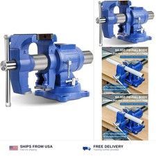 Forward DT100 4 Inch Heavy Duty Bench Vise with 360° Swivel Base and Head | 5... picture