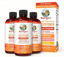 3pc Ruth's Mary Liquid Morning Multivitamin+Hair Growth - Peach Mango-15 fl oz- picture