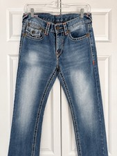 True Religion Ricky Super T Jeans Men’s 32 Made USA Big Stitch Y2K Distressed picture