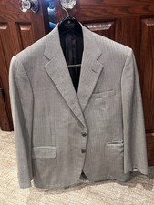 TOM JAMES ROYAL CLASSIC BLAZER SUIT JACKET 38 40 R BLUE HERRINBONE SINGLE VENT picture