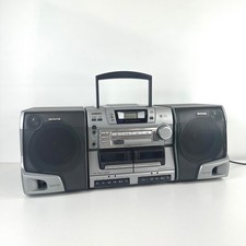 Aiwa CA-DW530U Portable CD Dual Cassette Radio Boombox Detachable Speakers picture