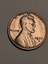 1927-D Lincoln Wheat Cent Almost Uncirculated AU+ Red Some Cleaning  ID33751 picture