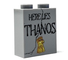 Thanos Tombstone (Halloween) (1x2x2 Brick) - B3 Customs picture