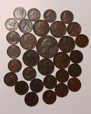 Lot Of 31 Great Britain UK Coins Farthings Half Pennies Penny Great Condition  picture