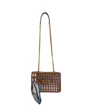 BALLY VIVA Brown Leather Shoulder Bag Gold Turn Lock Women MPN CGGQUA ``` picture