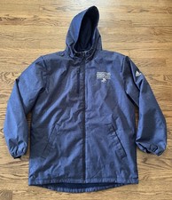 Adidas UMKC Kangaroos Basketball Mens M Heavyweight Jacket Parka Navy Rain RDY picture