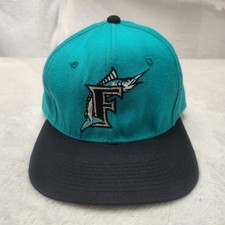 Vintage Florida Marlins Sports Specialties Hat Cap Fitted Mens 7 1/4 Green 90s picture