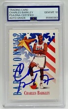 Charles Barkley Signed 1992-93 Skybox Team USA #530 Dream Team PSA/DNA Auto 10 picture