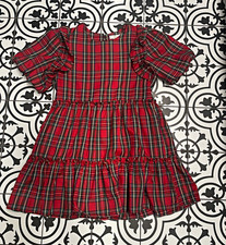 Women’s Entro boutique Christmas dress red plaid size M picture