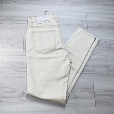 Loft Made Loved Jeans Womens 26/2 Off White High Waist Skinny Ankle $49.99 New picture