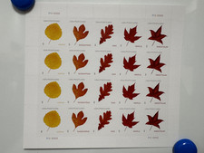 [100 Pcs] MNH US Vibrant Leaves Postcard Postage Stamps Scott# 5966-5970 Lot picture