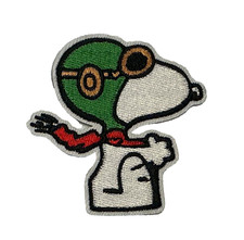 SNOOPY  - FLYING ACE PILOT - PEANUTS - Embroidered Iron-On/Sew-On Patch picture