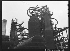 Tulsa Oklahoma 1930s Mid-Continent Refinery Crude Pipe Stills Oil Plant picture