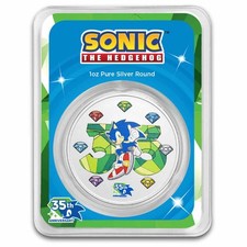 Sonic the Hedgehog 35th Anniversary 1 oz Silver Round (w/TEP) picture