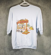 Vtg 80s Disney Fort Wilderness RV Camper Sweatshirt Light Blue Made in USA Rare picture