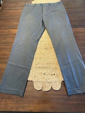 Bonobos Friday Pants Mens 34x30 Gray Solid Cotton Blend Stretch Flat Front picture