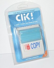 Clik  Premium Two-Color Message Stamp  Copy  Re-Inkable Blue Red 4705 picture
